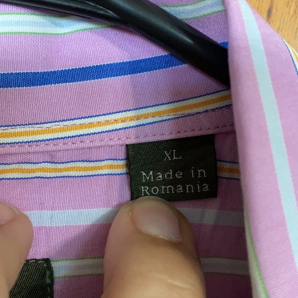 Ermenegildo Zegna Lavender Striped Button Down - Picture 4 of 7